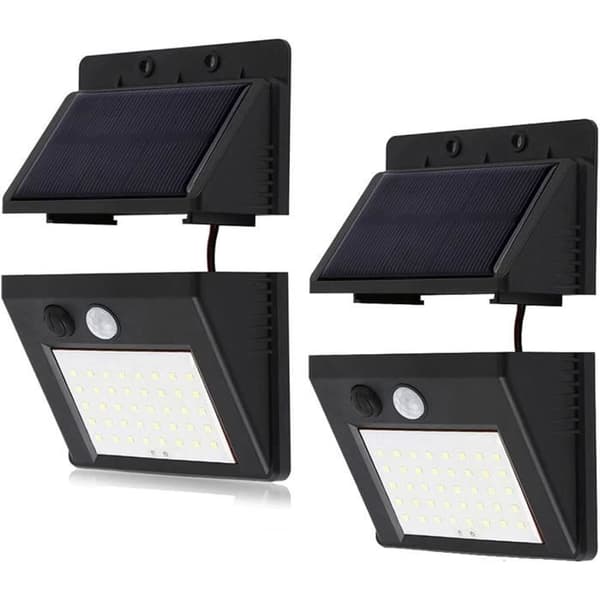 Solcellelampe - Sæt af 2 - 30 LED - Bevægelsessensor - Vandtæt IP65