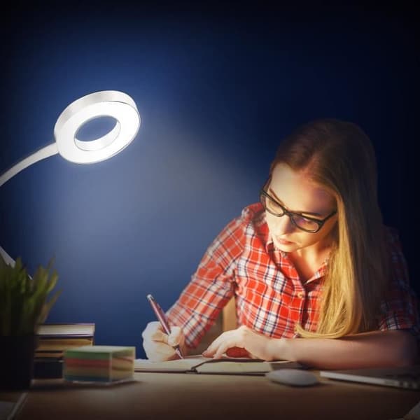 Skrivebordslampe - LED - Sort - 3W - Fleksibel 360° - Energisparende