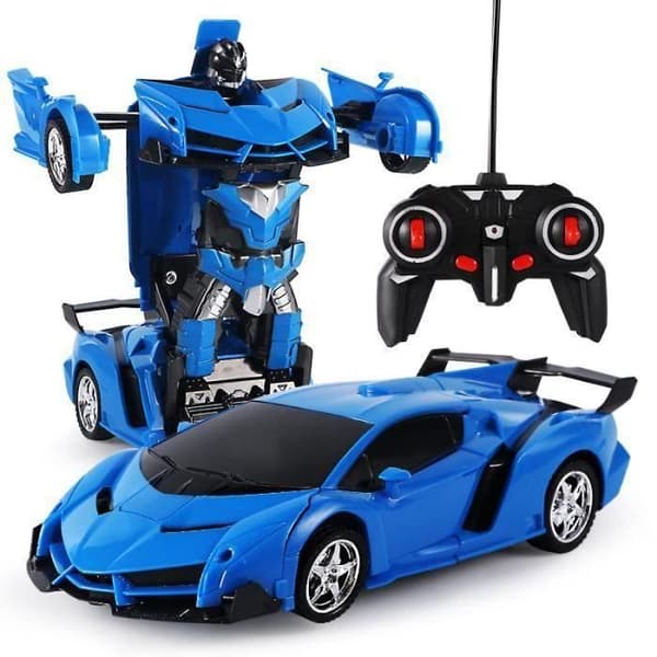 Fjernstyret elektrisk bil Transformers - Blå - 360° rotation - Én-knaps transformation