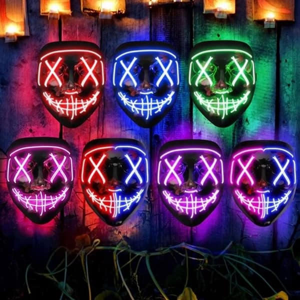 Mustat LED-valomaskit Halloweeniksi