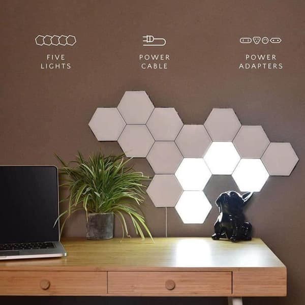 Nattelys - LED - Hexagonal - Berøringsfølsom - Magnetisk - Indendørs