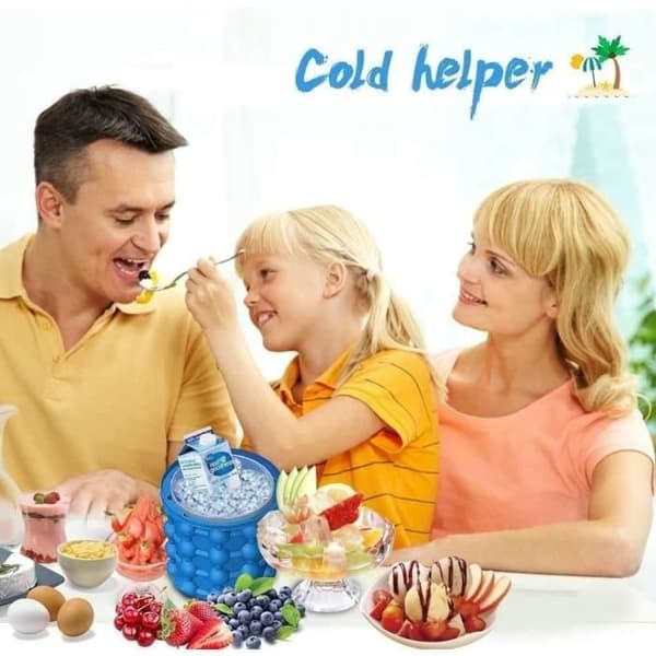 HUHUDAY ISBOX Bac agrave Glaccedilons Ice Cube Magic Ice Cube Maker Silikon Ice Cube Hink Ice Cube Form med lock171