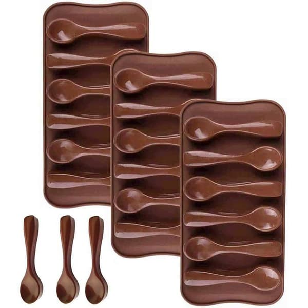 Chokladformar - ZEAICOS - 3 st - Livsmedelssilikon - Non-stick - Sked inkluderad