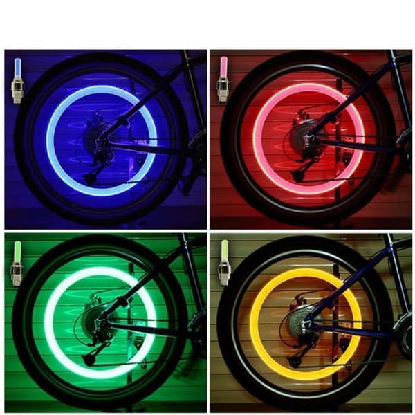 Dækventilpropper - DB2285C - LED-lys - Farve: Blå - Let - Til MTB