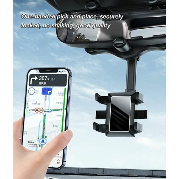 Biltelefonholder - Largeight - 360° Rotérbar - Sammenklappelig - Universel - ABS