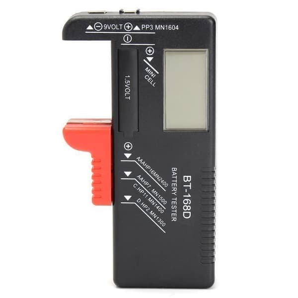 Letouch Universel LCD Digital Batteritesteren til AA/AAA/C/D/9V/1.5V Knapbatteri