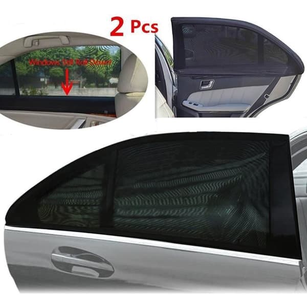 Autolaidat - WildAuto - 2 kappaletta - Auringonsuoja - 90x50 cm - Väri Musta