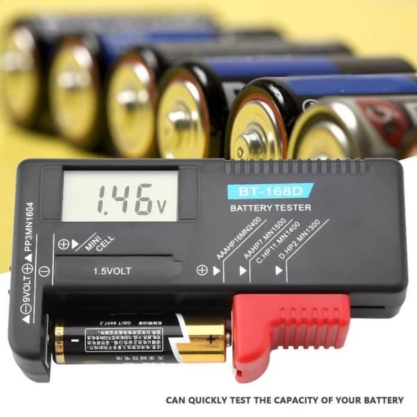 Batteritest - DILWE - BT-168D - LCD Digital - Kompatibel med AA, AAA, 9V