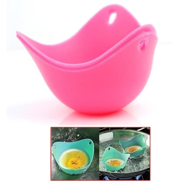 Siliconeäggkokare - Pack 2 - Non-stick - Tål 230°C - Diskmaskinssäker