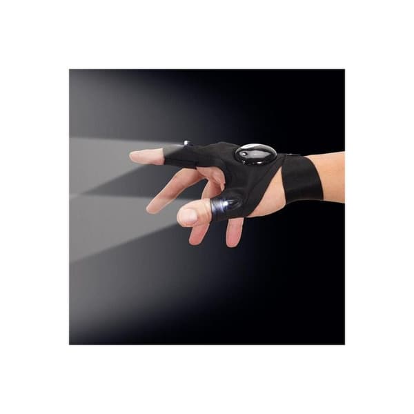 Lysende LED Håndlampe 40cm Sort
