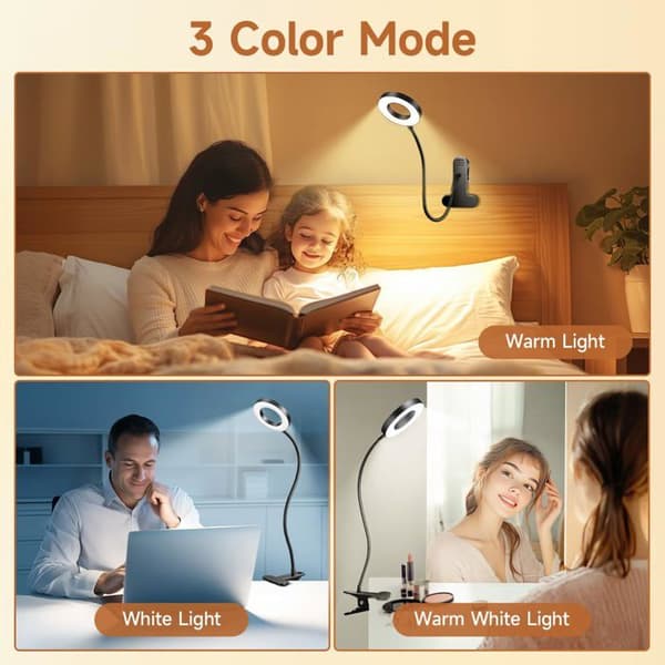Työpöytälamppu - SERBASIC - 70cm - LED - 3 Lämpötilaa - 10 Kirkkaustasoa