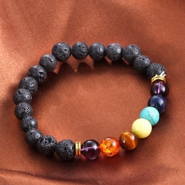 7 Agate Chakra Lava Beads Healing Beads Present