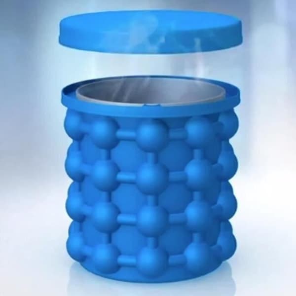 1 ST Iskubbricka Ice Cube Maker Silikonformar Ishink 2 i 1 Blue@H4