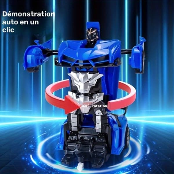 Fjernstyret Transformérbar Bil - Model CD0062 - 360° Rotation - Drift - Rød