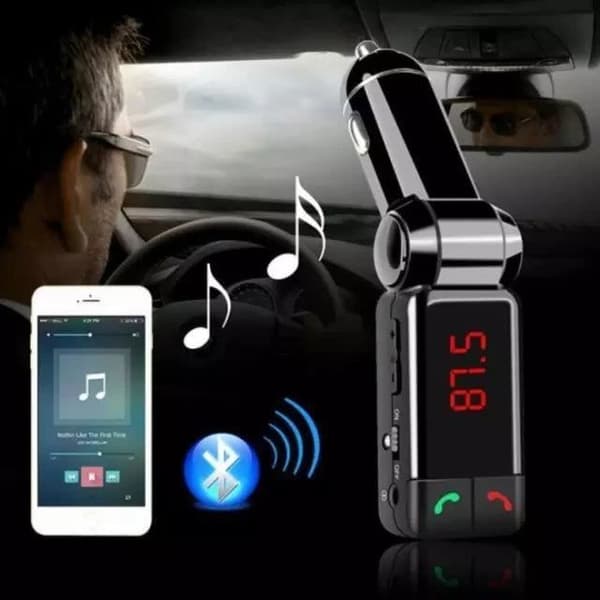 FM-transmitter - Bluetooth 2.1+EDR - MP3/USB/SD - Rækkevidde 10 m - USB-strømforsyning