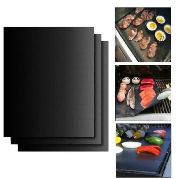 Bagplade - BBQ - Silikone - Sort - Genanvendelig - 3PCS