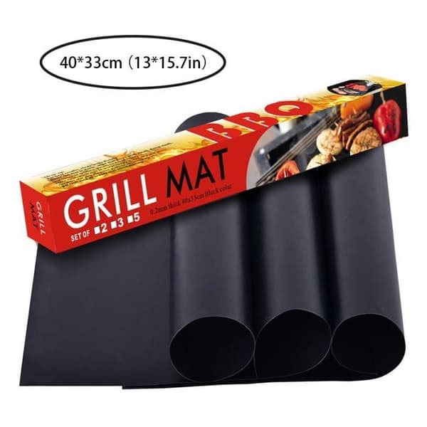 Bagemåtte - BBQ - Sæt af 3 - Non-stick - Genanvendelig - 40x33 cm