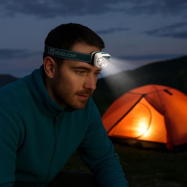 LED Hovedlampe - BOXÉLEC - 6 Leds - 41 Lumen - 3 Tilstande - Rækkevidde 30m