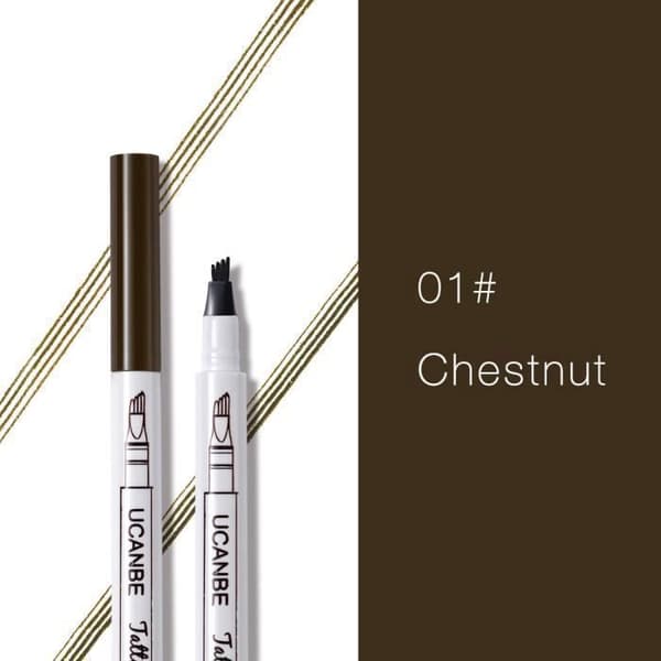 Brynkridt - MRQT - Microblading - Vandtæt - Brun - 4 tænder