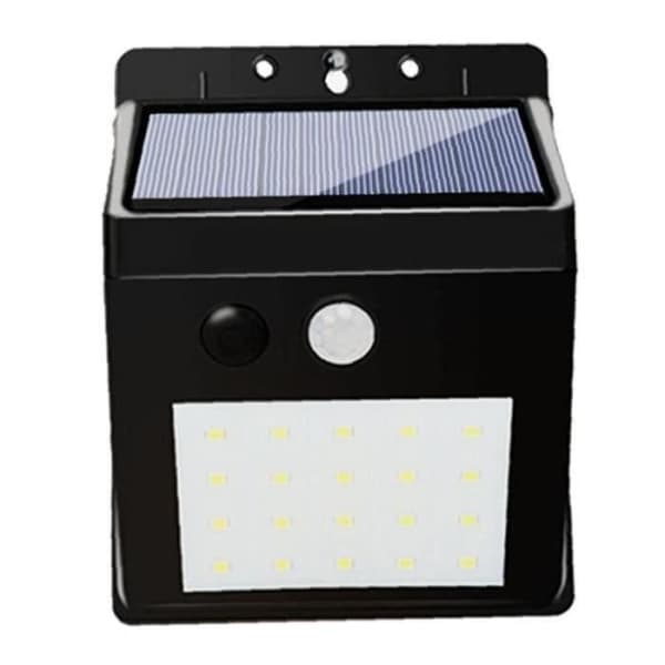 Solcelle væglampe - ZF09277 - LED - Bevægelsessensor - Sort - Udendørs