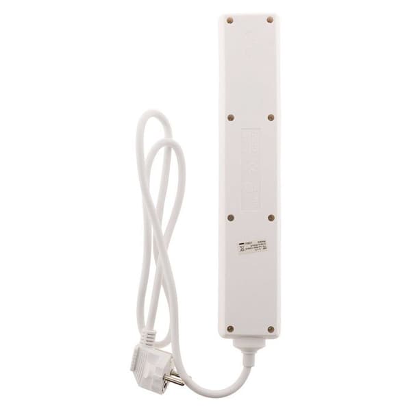 Stikdåse - ZENITECH - 6 stik 16A - Hvid - NF-standard
