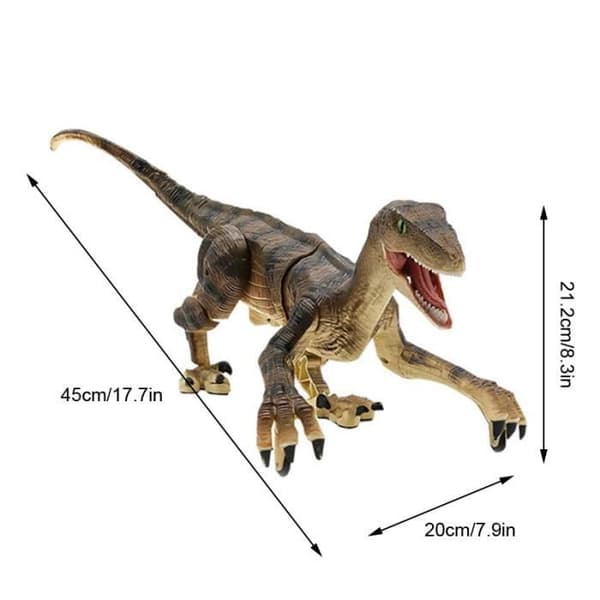 Fjernstyret dinosaur gående robotlegetøj - ROKOO - Brun - Lyd- og lysimulation