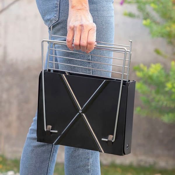 Grill - InnovaGoods - FOLDCUE - Fleksibel - Bærbar - Sort