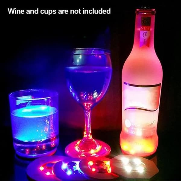 LED-lysende coasters - YWEI - Lysestav, 3 tilstande - Grøn