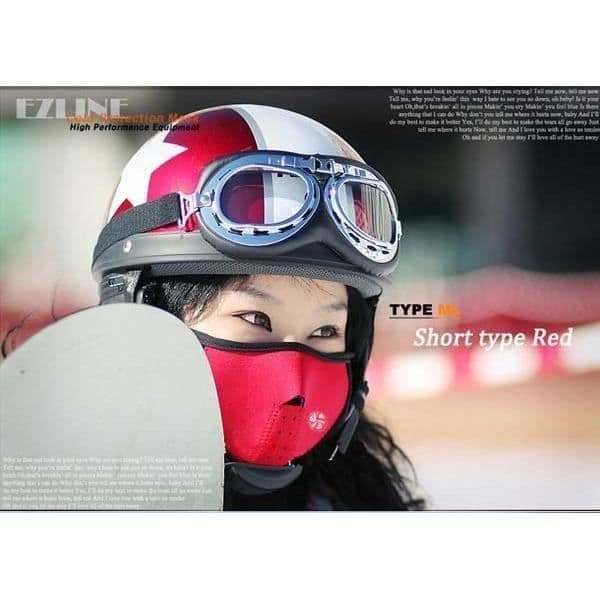 Ridmask - Ej specificerat - C493D_cot6 - Röd - Kylskydd - Multi-sport