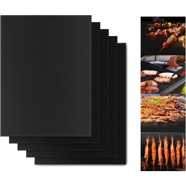 Grillmatte, Bagematte til Grill Barbecue - Non-stick Barbecue Teflon FDA PFOA Grillmatte til Gas Cha[39]