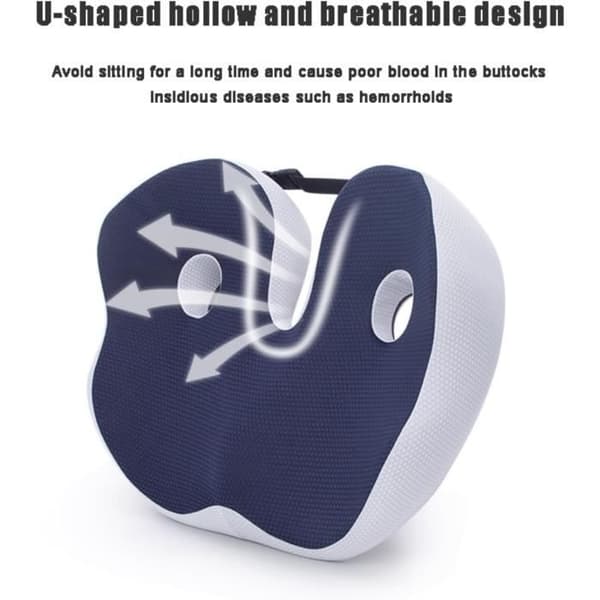 Sittkudde - Minnesskum - Ergonomisk - Anpassningsbart stöd - Optimal komfort