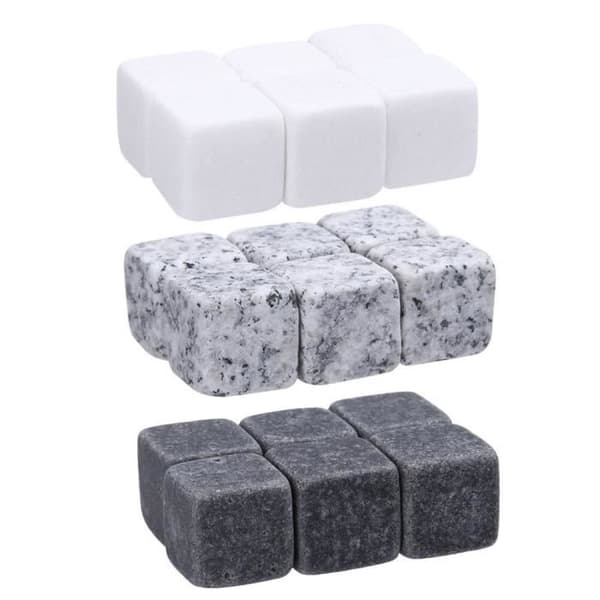 Vin køler - MÆRKE - Granit - 6 whisky sten - Dimensioner 2x2x2 cm