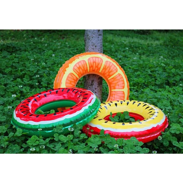 Uppblåsbar flotte - EINNENFFER - Vattenmelon - Hållbar - Grön/Röd