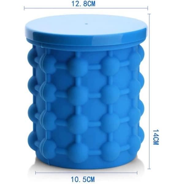 Ispose - LBSY - Silikone 2 i 1 - Stor rund - Blå bærbar 473 ml