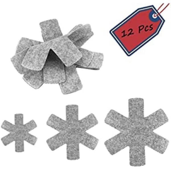 SEPARATOR - PANNSKYDD - KASEROLLSEPARATOR - KASEROLLSKYDD 12 Pcs Pannskydd Antislips SKYDD
