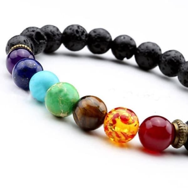 7 Agate Chakra Lava Beads Healing Beads Present