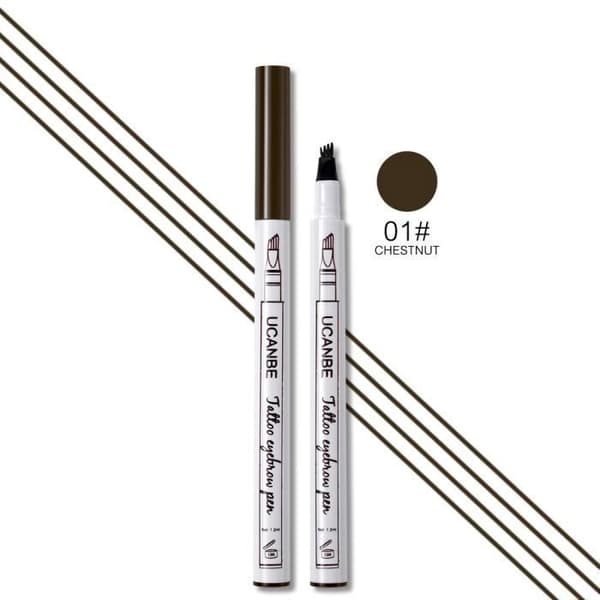 Brynkridt - MRQT - Microblading - Vandtæt - Brun - 4 tænder