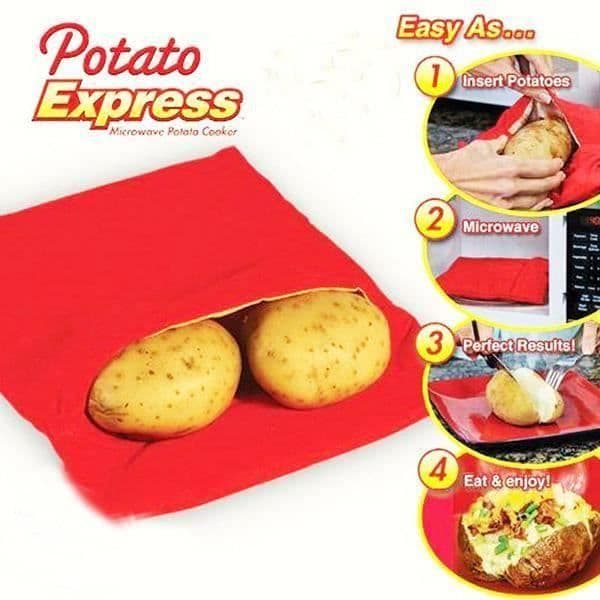 Potatisväska - Potato Express - Röd - Polyesterfiber - 26x20 cm