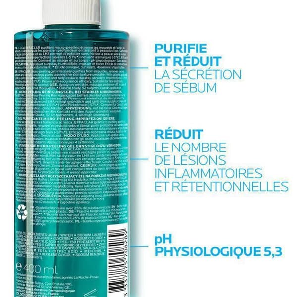 La Roche-Posay Effaclar Purifying Micro-Peeling Gel 400ml