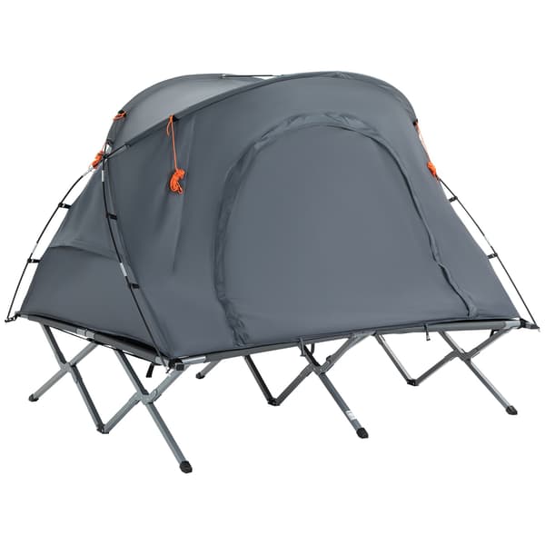 Kuputeltta ilmapatjalla 2:lle, Harmaa 200x146x159 cm