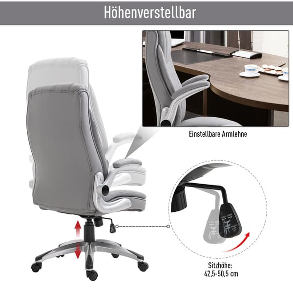 Ergonomisk Datorstol med Nackstöd i Konstläder