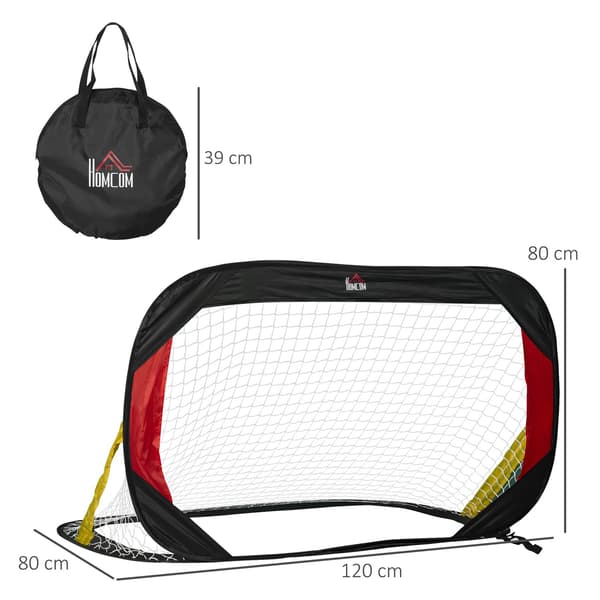Sammenfoldelig fodboldmålsæt til haven 186x90x89 cm