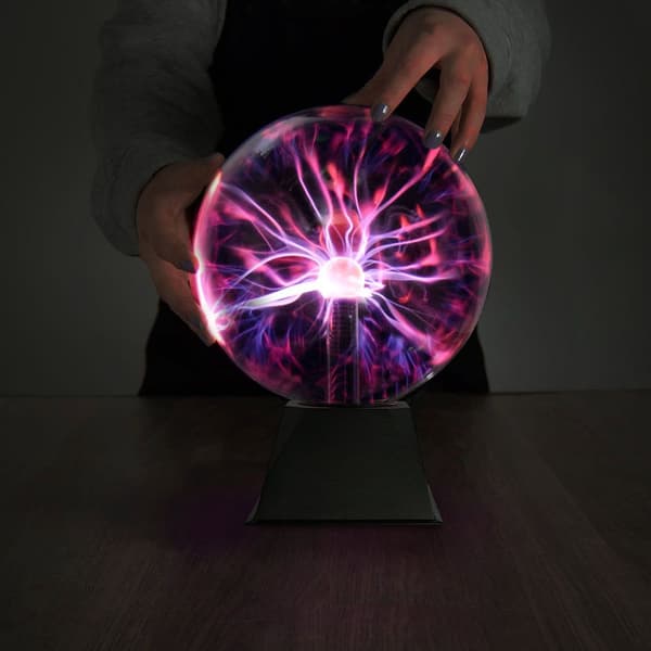 Plasmakulelampe, 20 cm, lyd- og berøringsresponsiv