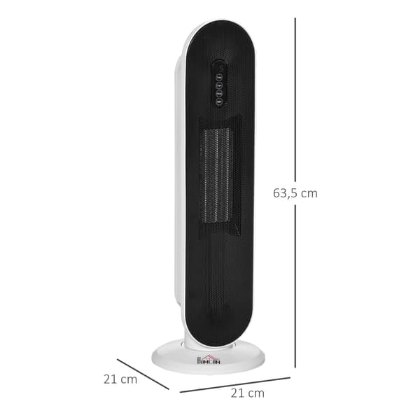 Keramisk varmevifte 2000W med timer og fjernkontroll