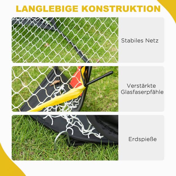 Sammenfoldelig fodboldmålsæt til haven 186x90x89 cm