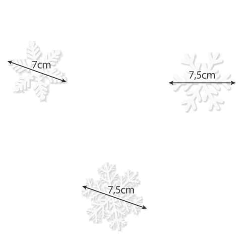 Julevindusklistremerker Snowflakes 20-pakk
