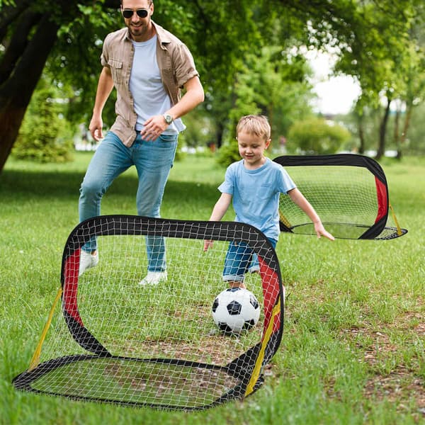 Sammenfoldelig fodboldmålsæt til haven 186x90x89 cm