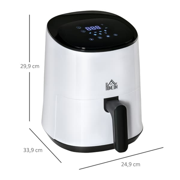 Varmluftfrituregryde 2,5L Non-Stick 1300W Hvid/Sort