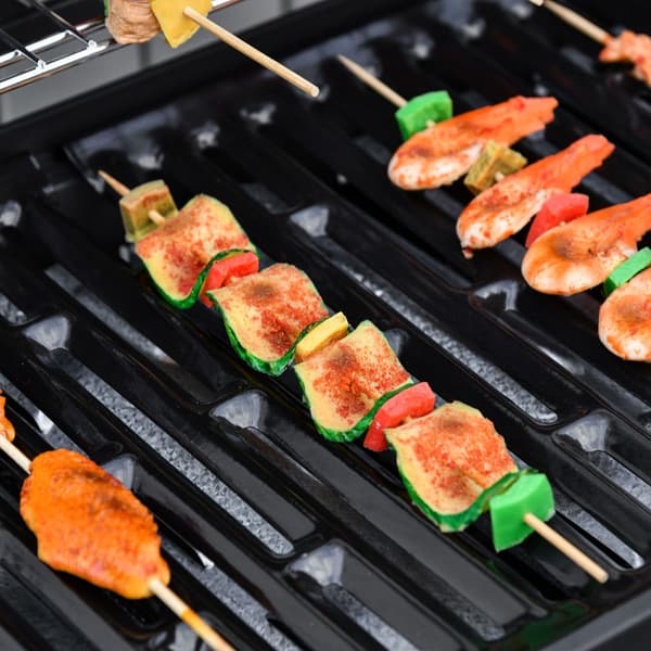 Gassgrill Sort 6+1 Brenner 135x50x100 cm
