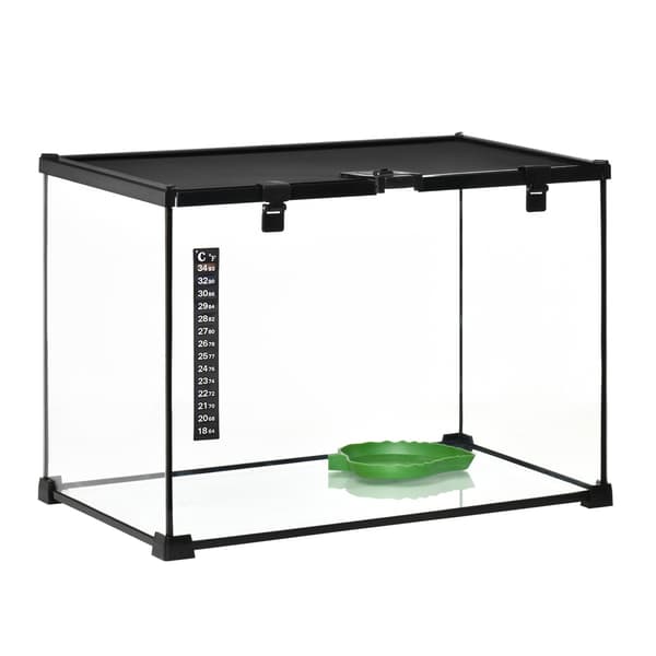 Glassterrarium med termometer 50x30x35 cm